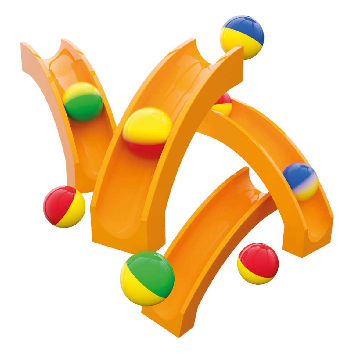 Extensie Tobogan, Traseu cu bile Marble Run, 12 piese, Hubelino