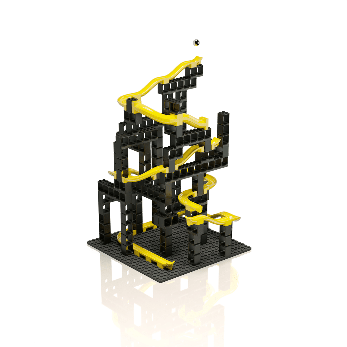 Jucărie Marble Run Pi, set M, Hubelino (99 piese)