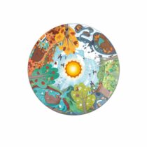 Puzzle pentru copii, cu led, 4 anotimpuri, 17 piese