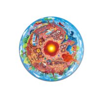 Puzzle pentru copii, cu led, Lumea Subterana, 38 piese
