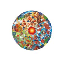 Puzzle pentru copii, cu led, Epoca de piatra,102 piese