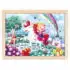 Puzzle din lemn 2 in 1, Unicorn, cu fata dubla si activitate colorare, 26 piese