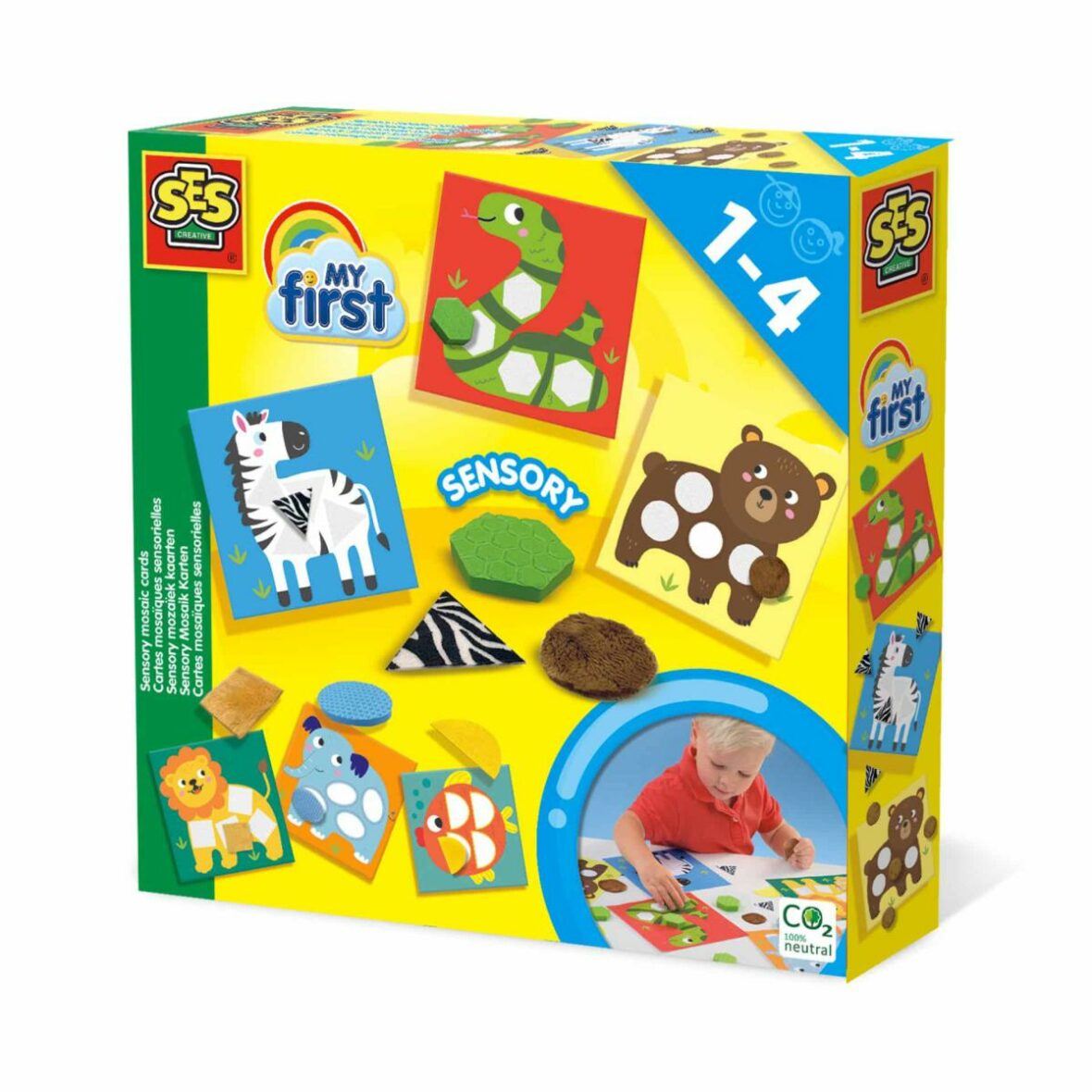 Set creativ cu carduri de mozaic senzorial, My first, Ses Creative