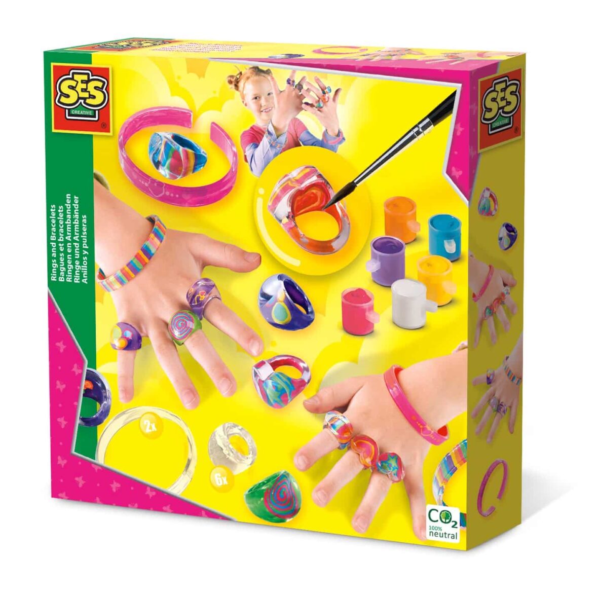 Set creativ de personalizare inele si bratari pentru copii