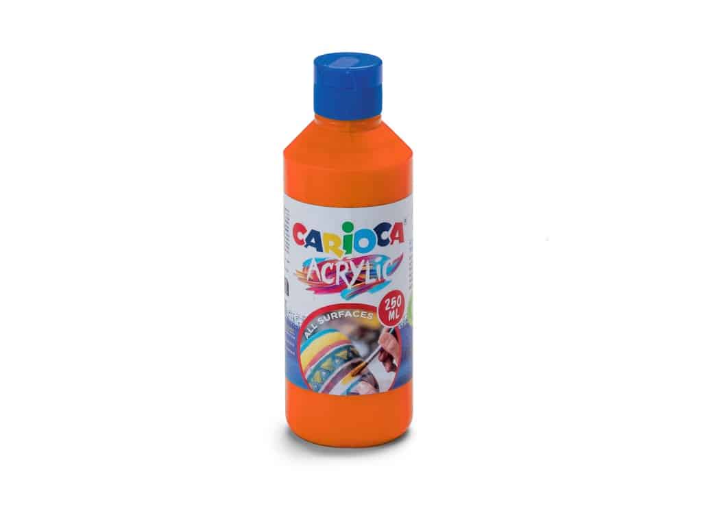Acuarele acrilice tempera Carioca 250 ml – Portocaliu