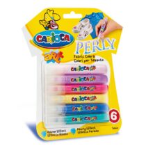 Set carioci textile, Carioca Fabric Art Pearl, 6 buc