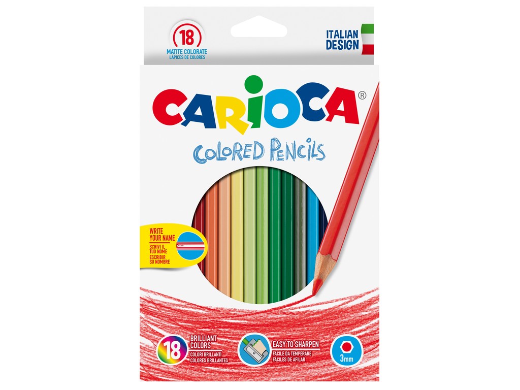 Set 18 Creioane colorate, Carioca
