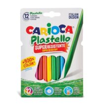 Set 12 Creioane colorate plastifiate Carioca Plastello