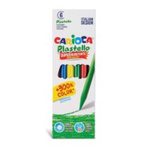 Set 6 Creioane colorate plastifiate Carioca Plastello