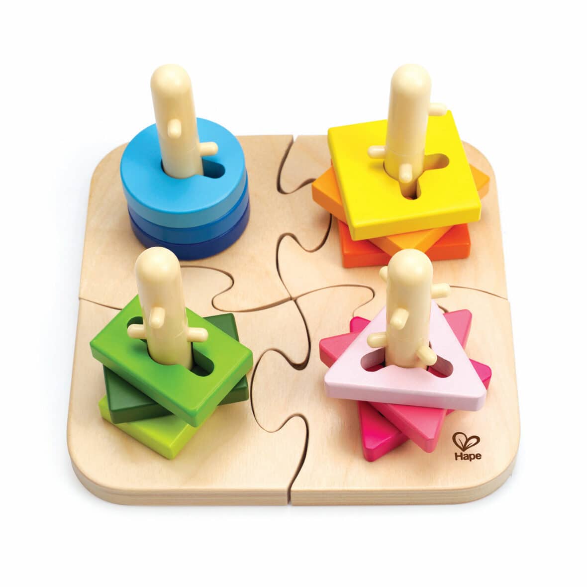 Jucarie din lemn, Puzzle creativ cu forme