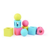 Jucarie din orez pentru bebelusi, Zdranganitoare trio cu forme geometrice