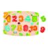Puzzle din lemn cu butoni, Numere, Hape