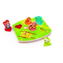 Puzzle din lemn cu sunete, Ferma