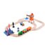 Set trenulet de marfa din lemn, cu macara (34 piese), Hape 3-7 ani