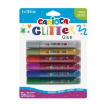 Lipici cu sclipici Spark Carioca, 6x10,5 ml