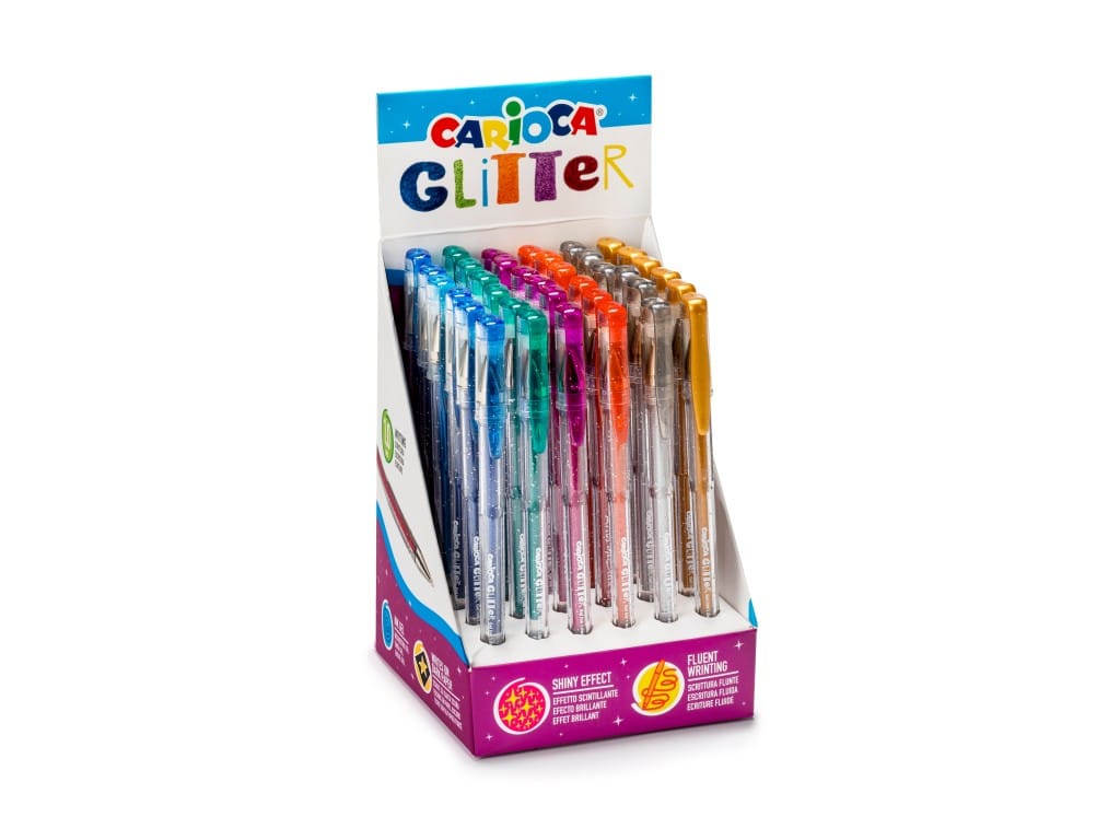 Pix cu gel Glitter, 36 buc/display, Carioca
