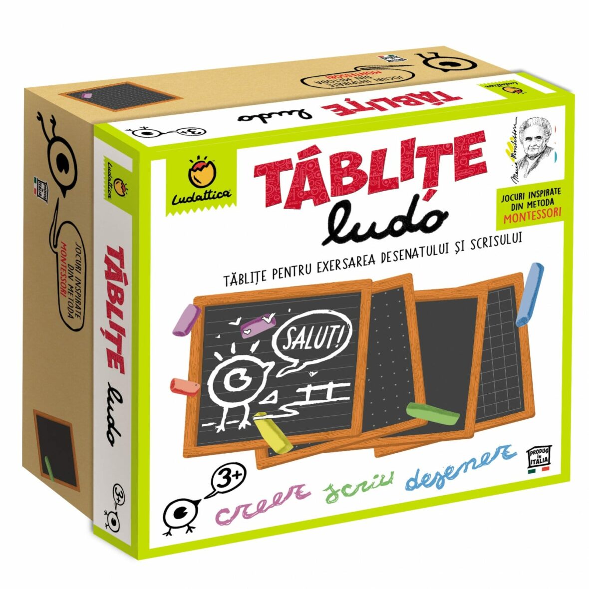 Joc Montessori, Tablitele Ludo, exersare a manualitatii, Ludattica, 2-3 ani +