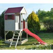 CASUTA DE GRADINA SUMMER ADVENTURE HOUSE CU PLATFORMA CU LOC PENTRU NISIP SI TOBOGAN